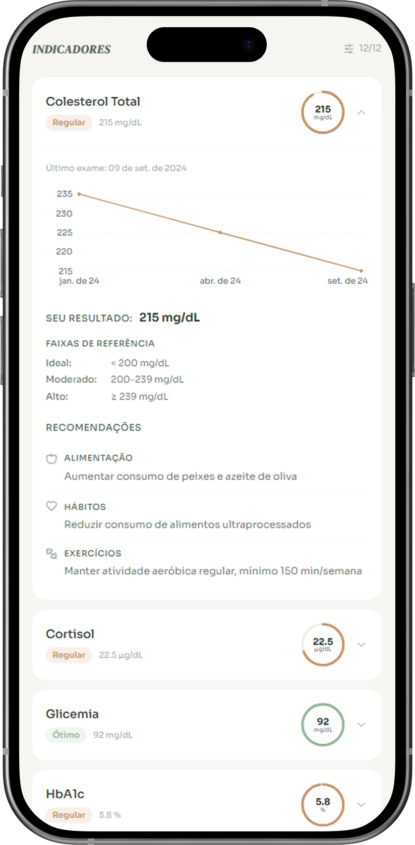 Tela do app Soufit - Receba recomendações